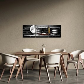 Tablou cu pictură epochală străveche (cu ceas) (90x30 cm)