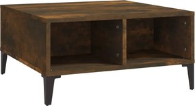 vidaXL Masă de cafea, stejar fumuriu, 60x60x30 cm, lemn prelucrat