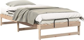 vidaXL Cadru de pat Maro 100 x 210 cm Lemn de pin masiv