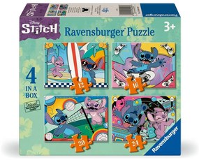 PUZZLE DISNEY STITCH 4 BUC IN CUTIE 12 16 20 24 PIESE - RAVENSBURGER (RVSPC04106)