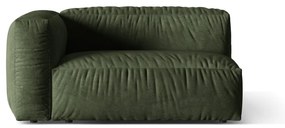 Modul pentru canapea modulară verde cu tapițerie din catifea (cu colț pe partea stângă) Martina – Micadoni