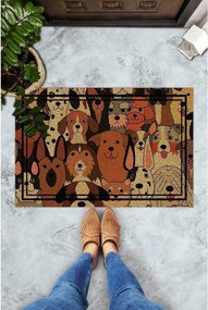 Covoras CANE CARINO, 40x60 cm, forma dreptunghiulara, PVC, maro