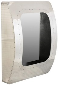 Oglinda hublou cu rama din MDF/aluminiu AIRMAN, 47,5 x 17 x 65 cm