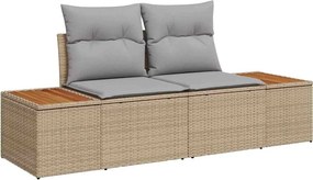 vidaXL Canapea de grădină Bej 184 x 62 x 85cm poliratan