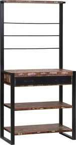 vidaXL Raft de bucătărie Multicolor și negru 80 x 40 x 160 cm