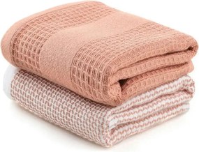 Set 2 prosoape baie BETTY, somon, bumbac, 40x60 cm