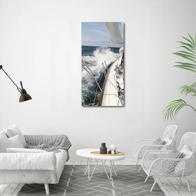 Tablou Printat Pe Sticlă Yacht pe mare