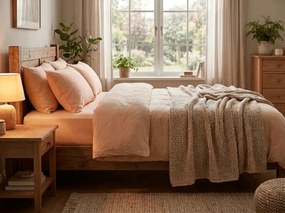 Cearsaf din bumbac STANDARD 140x240 cm, piersica