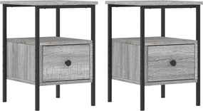 vidaXL Noptiere, 2 buc., gri sonoma, 34x36x50 cm, lemn compozit