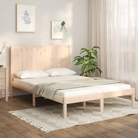 3105710 vidaXL Cadru de pat, 140x190 cm, lemn masiv de pin