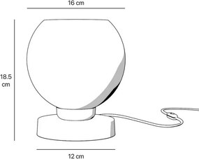 Veioza, Lampa de masa din alama Globe