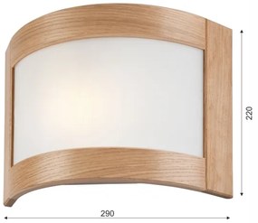 Aplică ELODIE 1xE27/60W/230V stejar