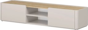 Comodă TV cu sertar Elivo 170 cm - cașmir / stejar uleiat
