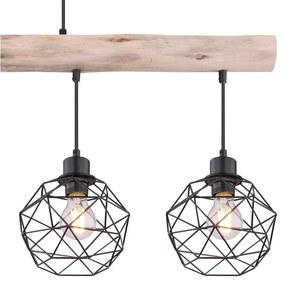 Lustra cu 4 pendule design modern Theodor lemn 15416-4 GL