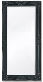 Oglinda de perete in stil baroc, 100 x 50 cm, negru 1, Negru, 100 x 50 cm