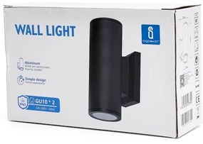 Aplică de exterior Aigostar 2xGU10/230V negru IP65 rotund