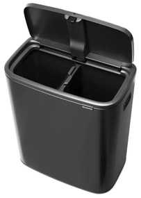 Coș de gunoi gri închis de reciclat/cu senzori de atingere din oțel 60 l Bo Touch Bin – Brabantia