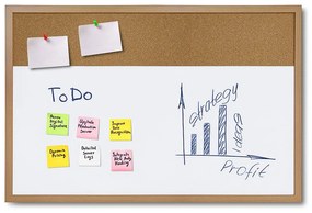 Tablă Combi Board / plută 60 × 90 cm, albă