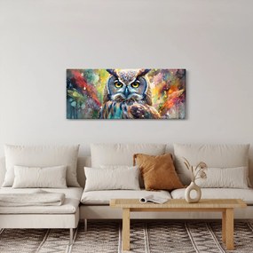 Tablou - Pictură de o bufniță (120x50 cm)