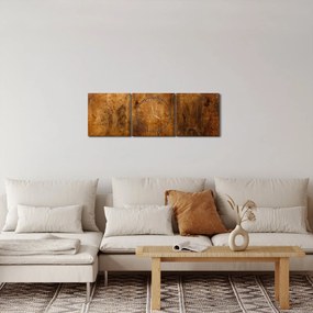 Tablou - Lemn în detaliu (cu ceas) (90x30 cm)
