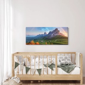 Tablou cu curcupeu deasupra stâncilor (120x50 cm)