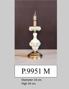 Veioza design italian din alama si portelan colorat 9951