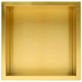 Raft incastrat patrat Balneo Wall-Box 30x30x10 cm auriu periat