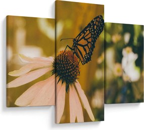 Tablou cu fluture pe floare (90x60 cm)