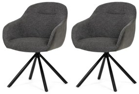Set de scaune de sufragerie cu mecanism deîntoarcere DCH-Y1143 GREY2, 2 buc.
