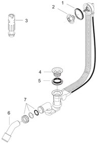 Instalatie de cada, Hansgrohe, Flexaplus, 52 cm, fara ornament