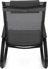 Fotoliu de grădină gri antracit din metal Ercolano – Bizzotto