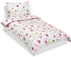 Bellatex Lenjerie de pat din bumbac Louka roz,verde, 140 x 200 cm, 70 x 90 cm