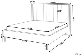 Pat matrimonial 180 cm Vue (gri bej) (cu somieră). 1076449
