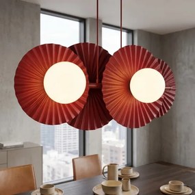 Lustră suspendată pe cablu UMBRA 4xG9/8W/230V roșie