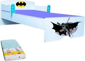 Pat copii Batman 130*60 cu saltea inclusa