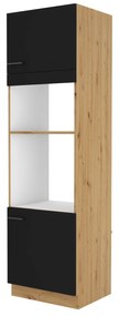 Dulap de bucătărie pentru cuptor Miraluna (stejar artizanal + negru mat). 1062363