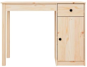 Birou, 100x50x75 cm, lemn masiv de pin Maro