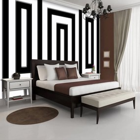 Fototapet - Labirintul alb negru (152,5x104 cm)