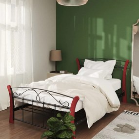 324877 vidaXL Cadru de pat, negru, 100 x 200 cm, metal