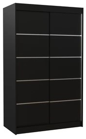 Supermobel Dulap glisant BENISSO, 120x200x58, negru