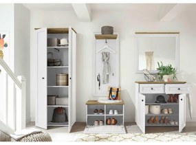 DULAP FIRENZE, 78X38X201 CM, 2 USI, CULOARE ALB, MDF