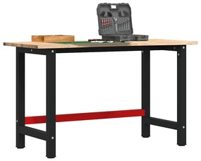 vidaXL Banc lucru 140x60x81,5 cm lemn masiv stejar