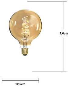 Bec cu filament E27, cu lumină albă caldă cu intensitate reglabilă 3 W Spiral Filament – Star Trading