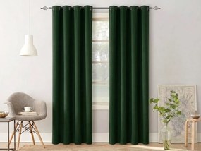 Perdea OXFORD LIGHT 140x250 cm, verde inchis Agatat: Inele metalice