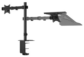 Suport ajustabil pentru monitor și laptop LEVANO negru