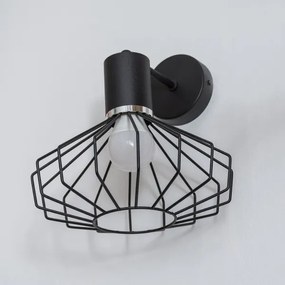 Aplica de perete SOLANO 1xE27/15W/230V negru/crom lucios