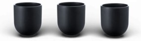 Set 3 cesti cafea Pahare Novum Trio Vulcano, glazura mata, 250ml