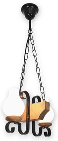 Candelabru rustic fabricat manual din lemn 2 brate Vela WOOD-VE-SP2