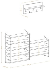 Set mobilier pentru hol Buba (Alb). 1073379