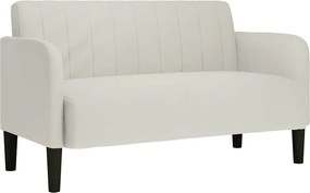 vidaXL Canapea loveseat crem 109 cm catifea